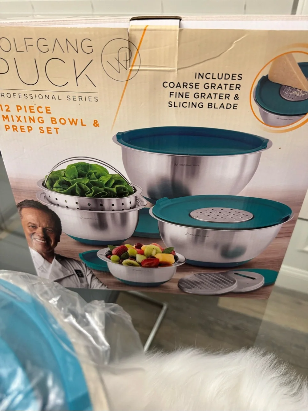 PUCK 12-Piece Mixing Bowl & Prep Set with Teal Lids